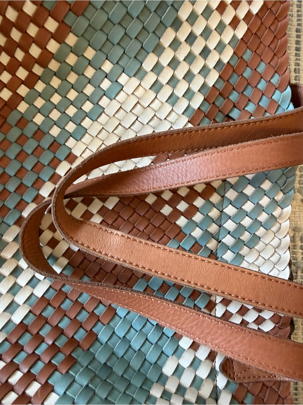 The Transport Tote: Multicolored Woven Leather Edition - Picture 9 of 11